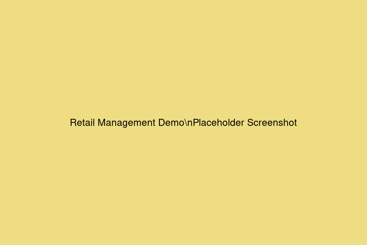 Retail Manager Demo